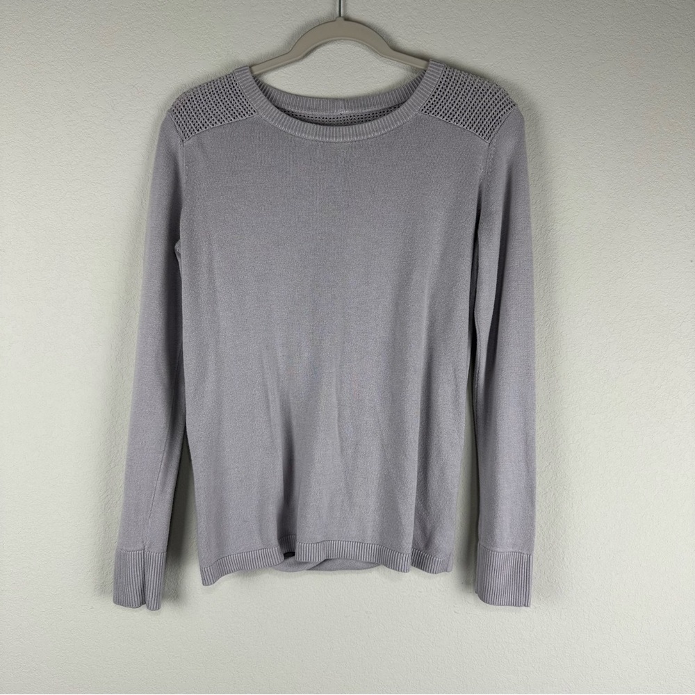 Lululemon Iced Iris Purple Back to Balance Long Sleeve Athleisure Sweater 12